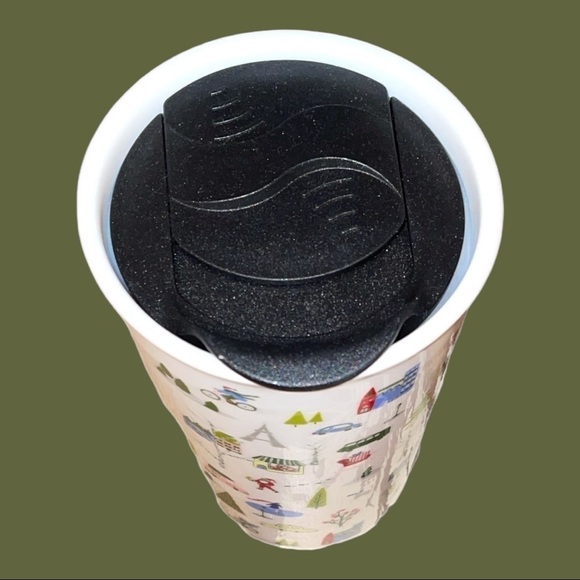 OPAL House 16oz Double Wall Porcelain Winter Theme Travel Cup With Lid - Picture 2 of 4